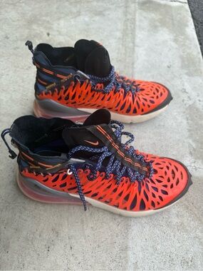 Nike mens Bright Orange and Black Athletic Sneakers